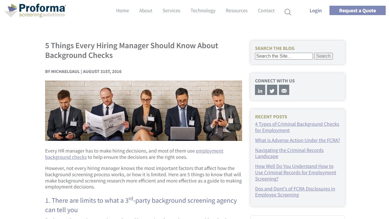 5 Things Every Hiring Manager Should Know About Background Checks